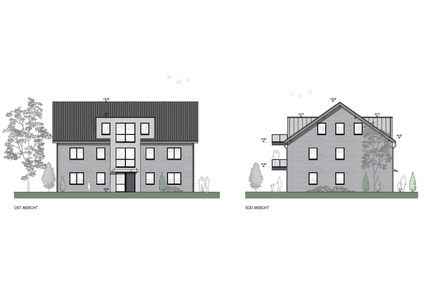 Neubau DG-Wohnung in Borken-Gemen, 63 qm, Balkon