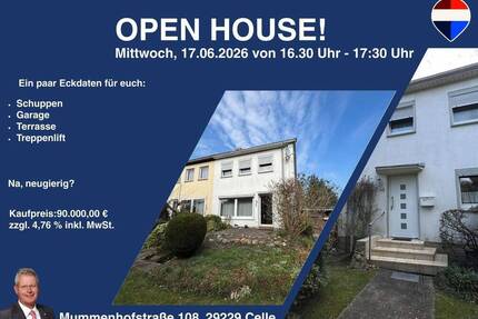 Reihenendhaus mit Potenzial in Celle - Ihr neues Zuhause mit Garten und Terrasse! (AG-1020-246)