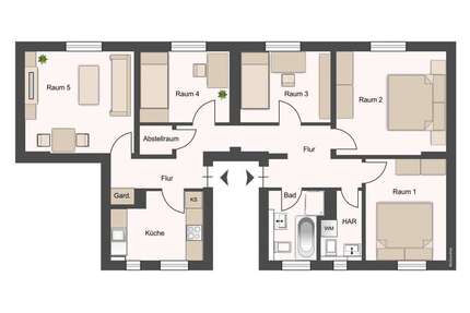 Wohnung zum Mieten in Magdeburg 960,96 € 120.12 m²