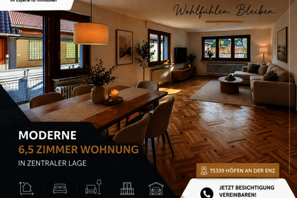 Haus im Haus- 6,5 Zimmer Wohnung in zentraler Lage - Höfen an der Enz