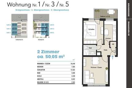 Wohnung zum Kaufen in Köln 325.000,00 € 50.05 m²