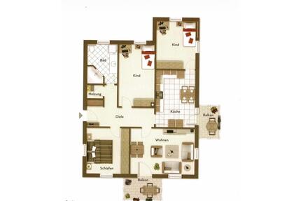 Helle 4-Zimmer-Wohnung, 116m² – 2 Balkone, ideal für Familien! - Deggendorf