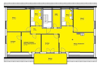5-Zi-Wohnung: DG, 2 Bäder, Gaskamin, Balkon, EBK - Wismar Altstadt