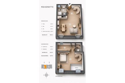 Exklusive Maisonette-Neubauwohnung | Augsburg | 62 m²