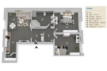 3 Zimmer Wohnung KL-West - 820,00&nbsp;EUR Kaltmiete, ca.&nbsp; 88,00&nbsp;m&sup2; in Kaiserslautern (PLZ: 67663) Bahnheim