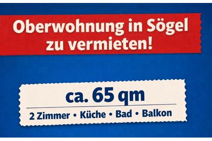 Wohnung mit Balkon - 650,00&nbsp;EUR Kaltmiete, ca.&nbsp; 65,00&nbsp;m&sup2; in Sögel (PLZ: 49751)