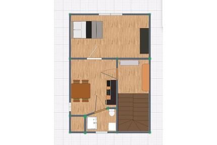 1 Zimmer Wohnung, Memmingen Zentrum Teilmöbeliert mit Einbauküche