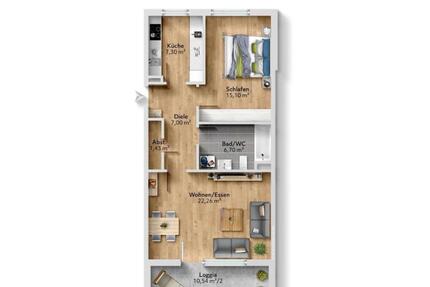 WIRD RENOVIERT: 2 Zimmer EG-Wohnung Bietigheim-Bissingen