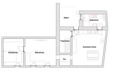 Kernsaniert & bezugsfertig ab 01.05 2-ZKB-Wohnung (76 m²) - Saarlouis