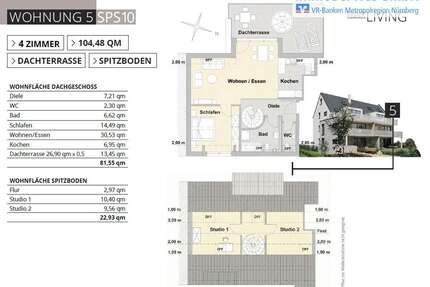 Wohnung zum Kaufen in Nürnberg 659.500,00 € 104.48 m²