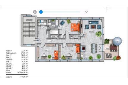 4 Raum Wohnung, Loft, Fußbodenheizung, Kamin, EBK - Hohenstein-Ernstthal
