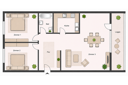 Wohnung zum Mieten in Berlin 1.099,68 € 68.73 m²