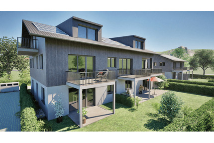 Neubau 2 - Zimmer Dachgeschosswohnung mit Westbalkon und Bergblick - Brannenburg