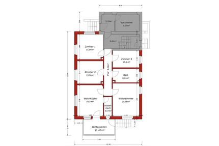 Helle 5-Zi.-EG-Wohnung 111 m² mit Wintergarten & 2 Stellplätzen - Mühlhausen