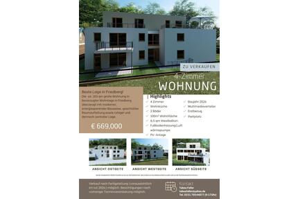 Neubau zum Erstbezug: familenfreundliche 4 Zimmer Wohnung - Friedberg