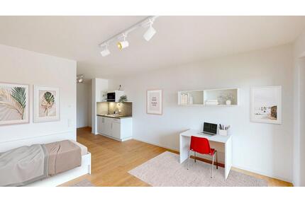 Barrierefrei - Teilmöbliertes 1-Zimmer-Apartment mit Einbauküche und Terrasse - Offenbach am Main Bieberer Berg