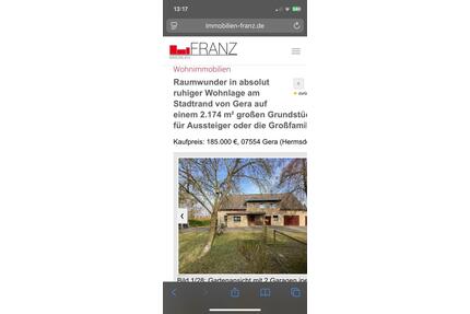 Haus zu verkaufen in Gera - Hermsdorf - Ronneburg