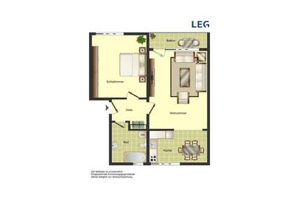 Wohnung zum Mieten in Bergkamen 419,00 € 52.3 m²