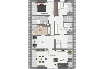 zentrale Dachgeschosswohnung, zum vermieten - Gütersloh