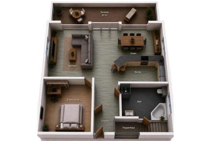 Schöne Dachgeschosswohnung - 780,00&nbsp;EUR Kaltmiete, ca.&nbsp; 80,00&nbsp;m&sup2; in Neuhof (PLZ: 36119)