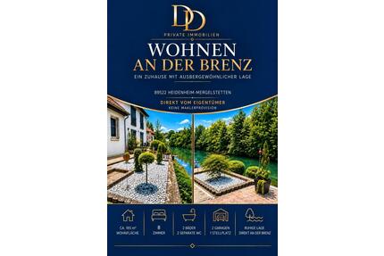 Wohnhaus direkt an der Brenz | 185 m² | 8 Zimmer | Privatverkauf - Heidenheim an der Brenz