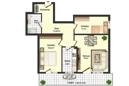 Alpenblick TOP renovierte Eigentumswohnung 3 Zimmer - Augsburg Firnhaberau