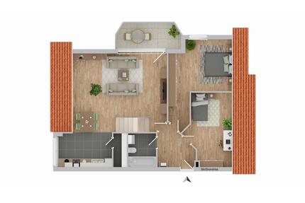Helle 4-Zimmer-Dachstudio-Wohnung zu vermieten - Mönchweiler
