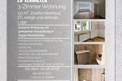 Hochwertig kernsanierte 3-Zimmer Wohnung zu vermieten - Neunkirchen