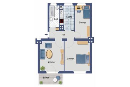 Möbilierte 55m2 mit 36m2 eig. Garten&Balkon (Haustiere OK) - Berlin Steglitz-Zehlendorf