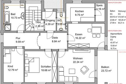 Top sanierte große Wohnung zentrumsnah mit Balkon, Garten, Garage - Tiefenbach