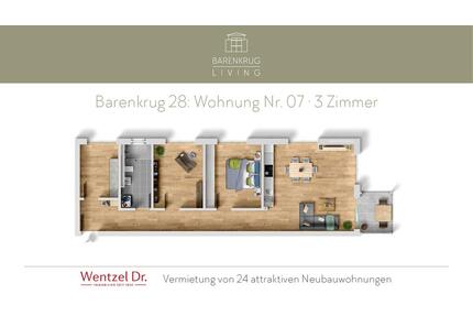 Moderne 3-Zimmer-Neubauwohnung mit Balkon in Tonndorf- Wentzel Dr. - Hamburg Wandsbek