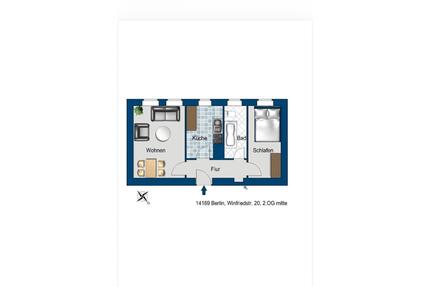 Tauchwohnung - 733,00&nbsp;EUR Kaltmiete, ca.&nbsp; 42,00&nbsp;m&sup2; in Berlin (PLZ: 14169) Steglitz-Zehlendorf