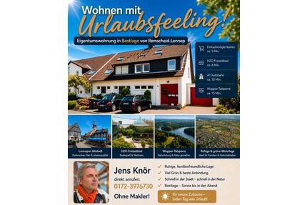 Eigentumswohnung - 330.000,00&nbsp;EUR Kaufpreis, ca.&nbsp; 135,00&nbsp;m&sup2; in Remscheid (PLZ: 42897) Gemarkung Bergisch Born