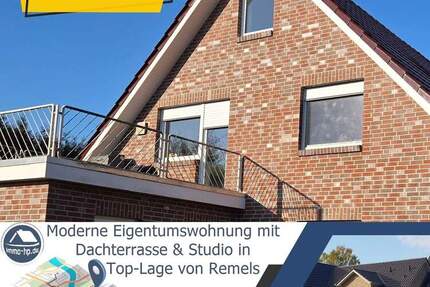 Vorbestellt - Moderne Eigentumswohnung mit Dachterrasse & Studio in Top-Lage von Remels