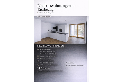 Neubauwohnungen – Erstbezug – Albbruck-Birkingen