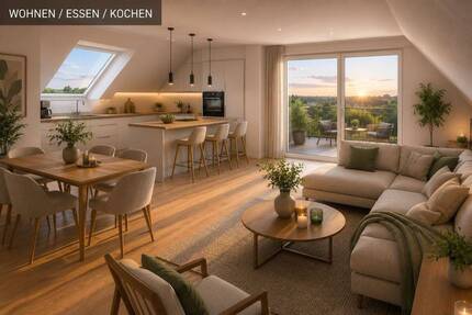 Neubau - Fertigstellung April 2027! 3-Zimmer-Dachgeschosswohnung mit Südbalkon in Aystetten