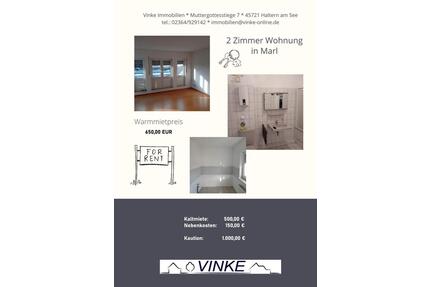 2 Zimmer Wohnung mit Balkon, Aufzug & Hausservice - Marl