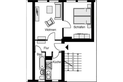 Ruhige 2-Zimmer-Wohnung -Blick ins Grüne- aktuell in Renovierung - Regis-Breitingen