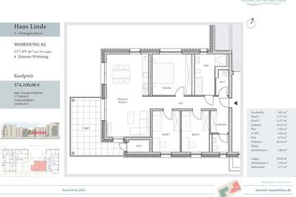 Wohnung zum Kaufen in Wolfenbüttel 574.100,00 € 117.69 m²