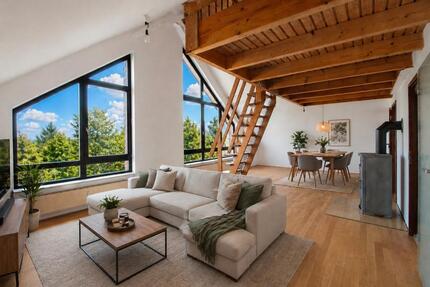 Helle DG-Wohnung mit offener Galerie, Kaminanschluss und Terrasse - Rödermark