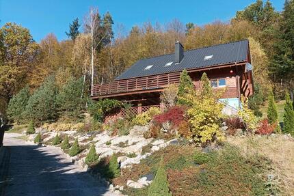 Geräumiges und charmantes Holzhaus mit Bergblick - Osternienburger Land