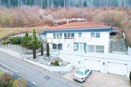 Massiv gebautes Wohnhaus mit Einliegerwohnung, Kamin und Waldrandlage - Schelklingen