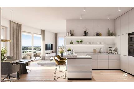 Panorama-Bergblick! 3-Zi.-Whg. mit sehr großzügigem Wohn-Essbereich, 2 Bädern u. umlaufendem Balkon - München Ramersdorf-Perlach