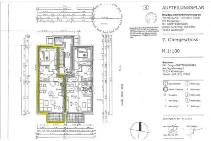 Wohnung in Waiblingen an Senioren ab 60 Jahren zu vermieten - Fellbach Oeffingen