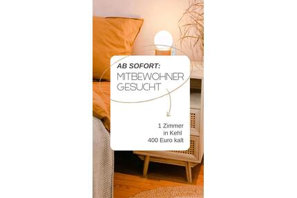 WG Zimmer zu vermieten - 400,00&nbsp;EUR Kaltmiete, ca.&nbsp; 10,00&nbsp;m&sup2; in Kehl (PLZ: 77694)