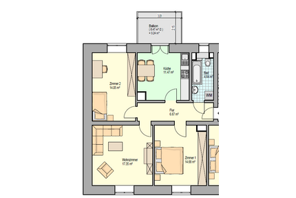 Wohnung zum Mieten in Pforzheim 650,00 € 75.16 m²
