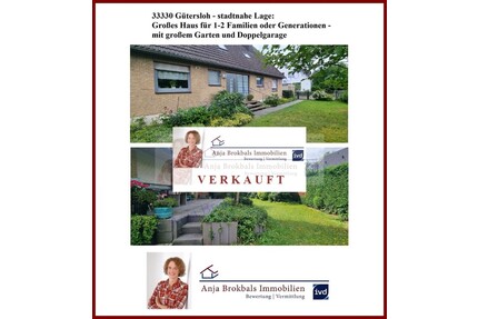 33330 Gütersloh: Großes Haus für 1-2 FamilienGenerationen - provisionsfrei für Käufer