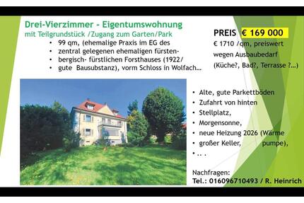 3 -4 Zimmer Wohnung mit Zugang zum Garten Stadtmitte Wolfach
