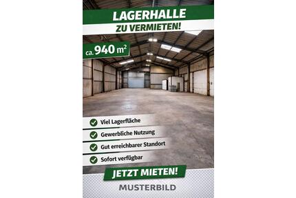 Lagerhalle zu vermieten - 2.500,00&nbsp;EUR Kaltmiete, ca.&nbsp; 950,00&nbsp;m&sup2; in Abensberg (PLZ: 93326)