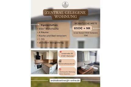 Zentral gelegene, neu renovierte Wohnung - Wehretal